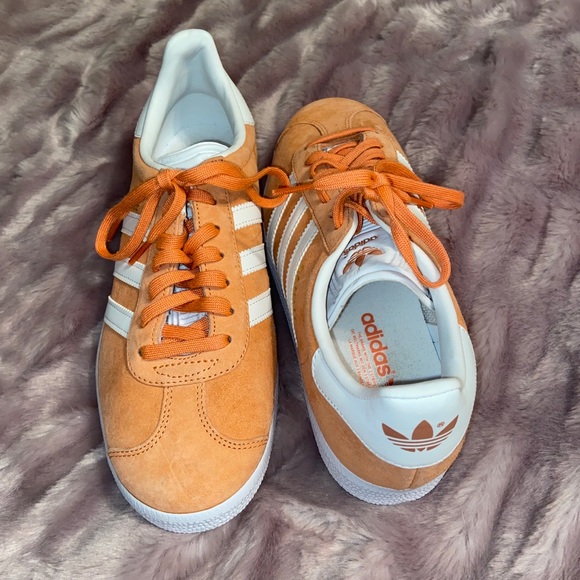orange suede adidas